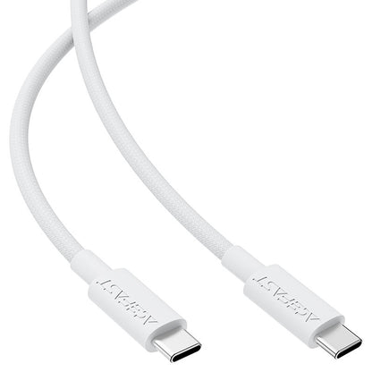 USB-C data- og ladekabel - USB-C Acefast C18-03, 60W, 1.2m, Hvit