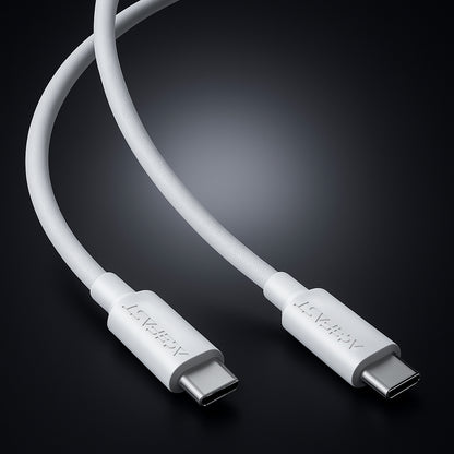 USB-C data- og ladekabel - USB-C Acefast C18-03, 60W, 1.2m, Hvit