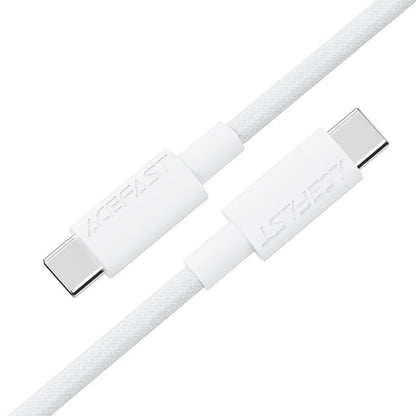 USB-C data- og ladekabel - USB-C Acefast C18-03, 60W, 1.2m, Hvit