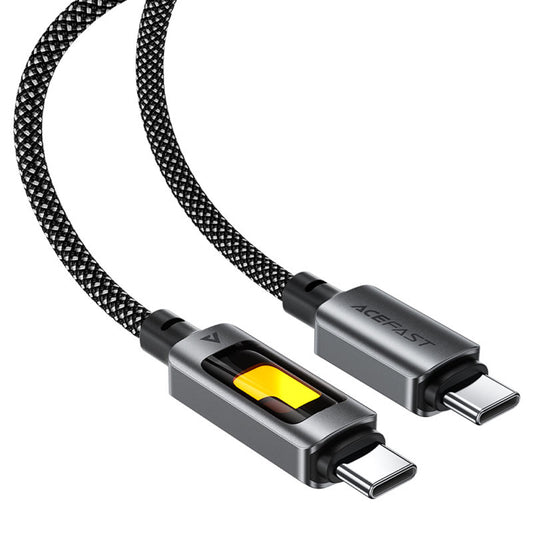 USB-C data- og ladekabel - USB-C Acefast C21-03, 60W, 1.2m, Svart