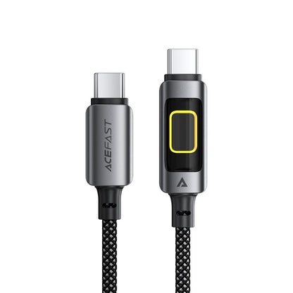 USB-C data- og ladekabel - USB-C Acefast C21-03, 60W, 1.2m, Svart