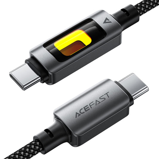 USB-C data- og ladekabel - USB-C Acefast C21-03, 60W, 1.2m, Svart