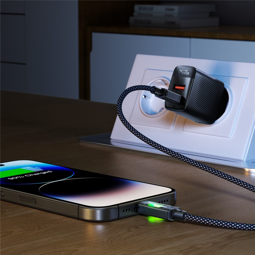 USB-C data- og ladekabel - USB-C Acefast C21-03, 60W, 1.2m, Svart