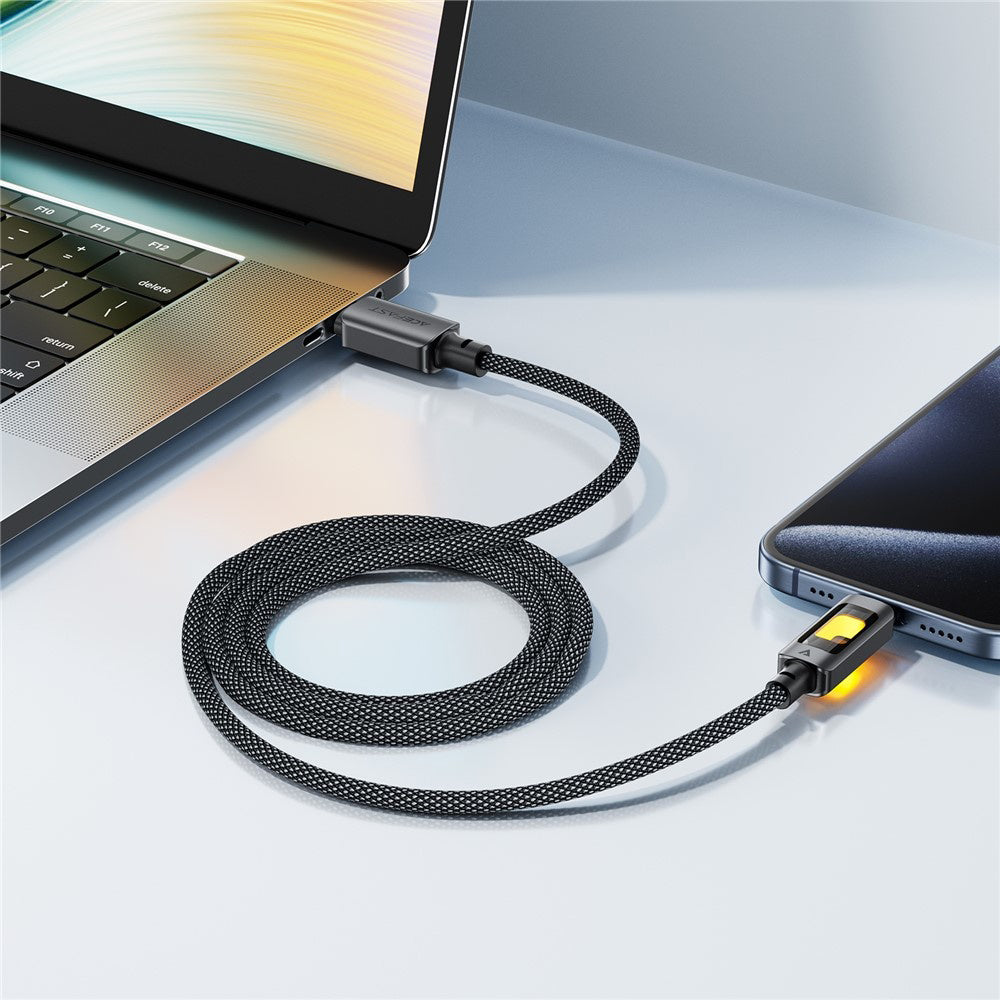 USB-C data- og ladekabel - USB-C Acefast C21-03, 60W, 1.2m, Svart