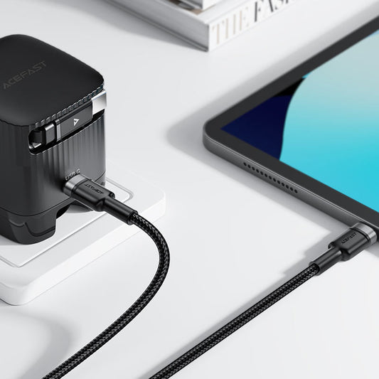 Data- og ladekabel USB-C - USB-C Acefast C22-03, 60W, 1.2m, Svart