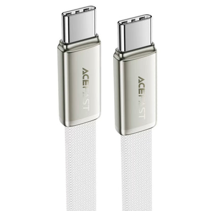 USB-C data- og ladekabel - USB-C Acefast C24-03, 60W, 1.2m, Hvit