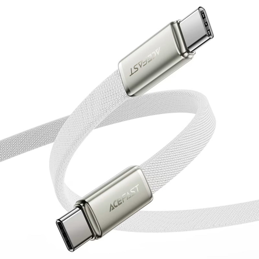 USB-C data- og ladekabel - USB-C Acefast C24-03, 60W, 1.2m, Hvit