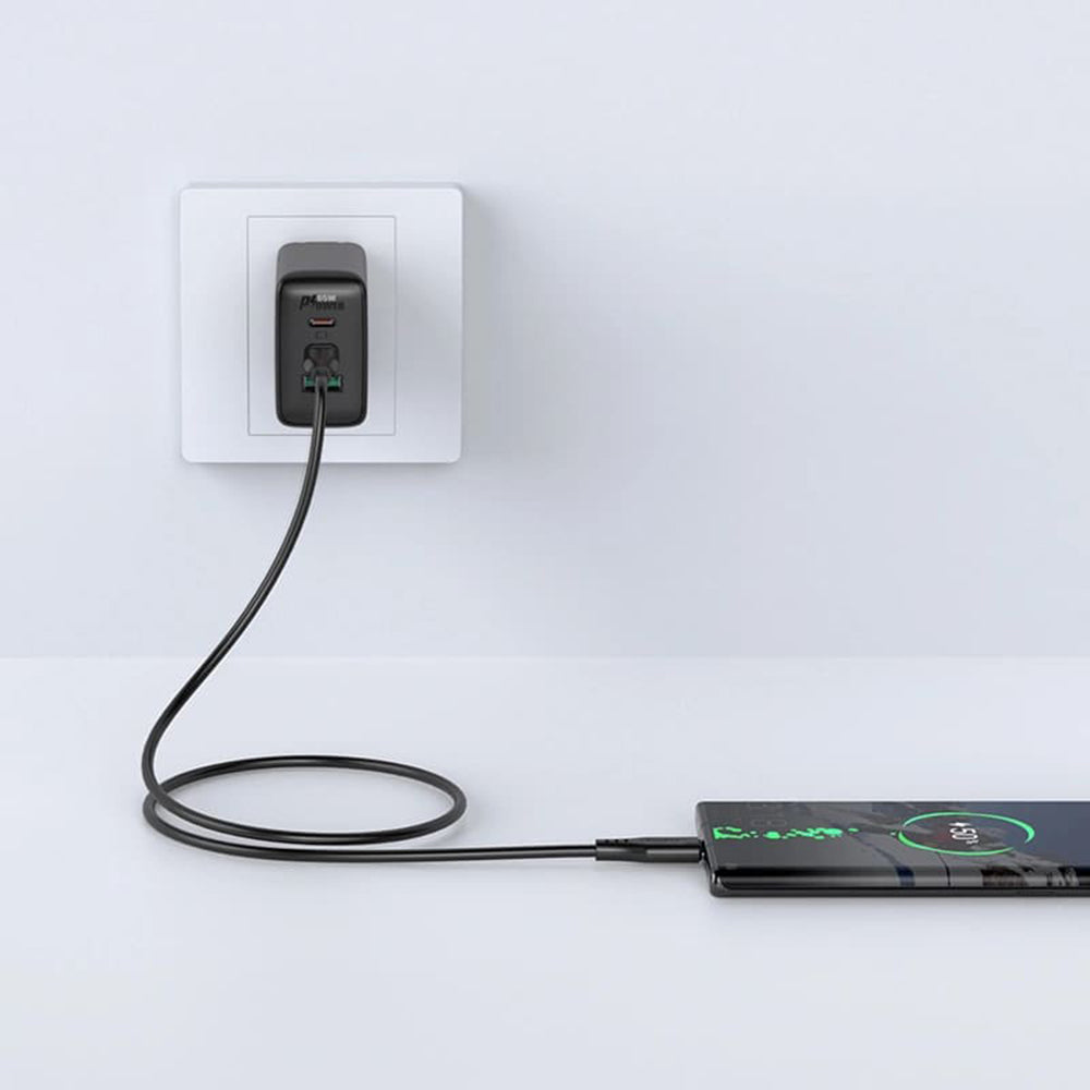 Data- og ladekabel USB-C - USB-C Acefast C3-03, 60W, 1.2m, Svart