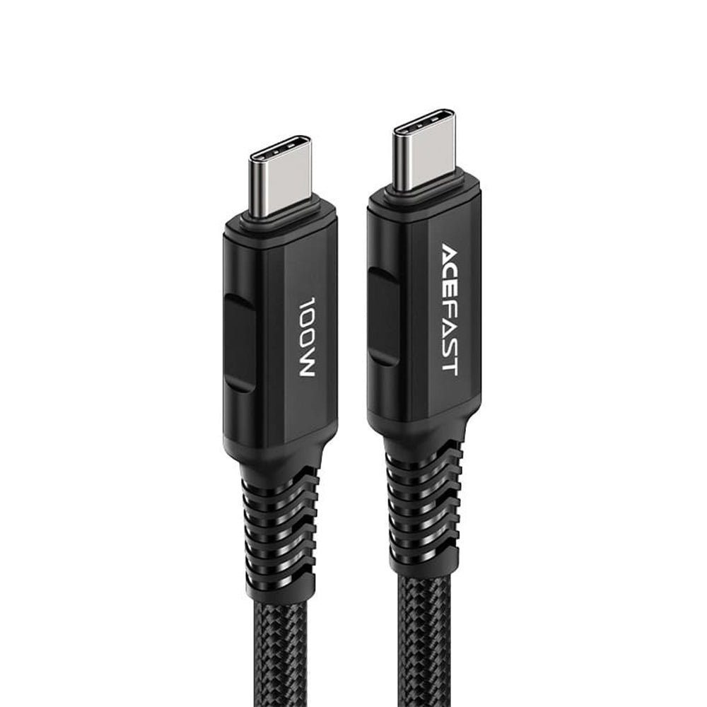 Data- og ladekabel USB-C - USB-C Acefast C4-03, 100W, 2m, Svart