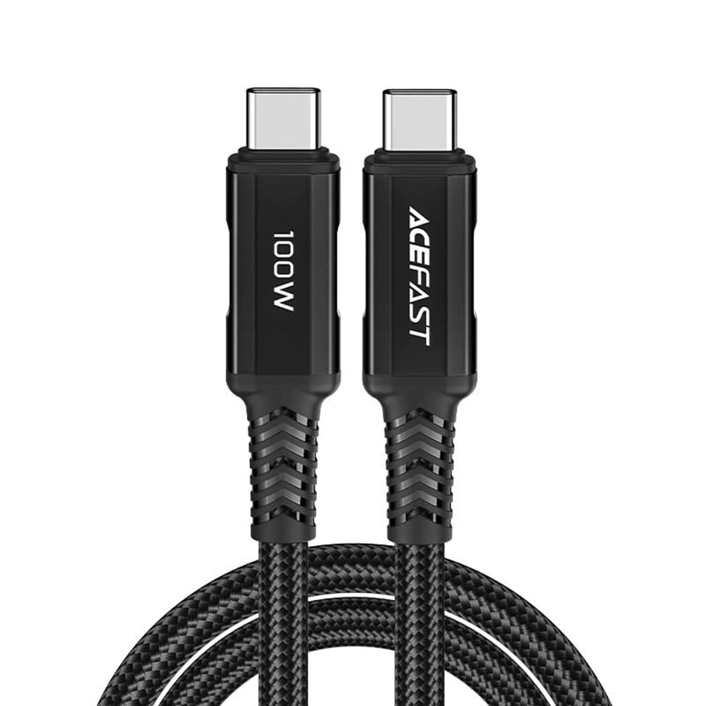 Data- og ladekabel USB-C - USB-C Acefast C4-03, 100W, 2m, Svart