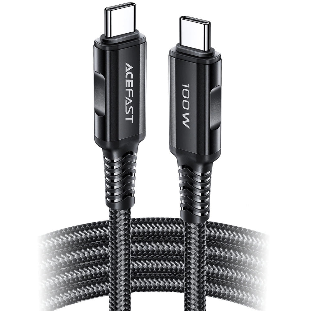 Data- og ladekabel USB-C - USB-C Acefast C4-03, 100W, 2m, Svart