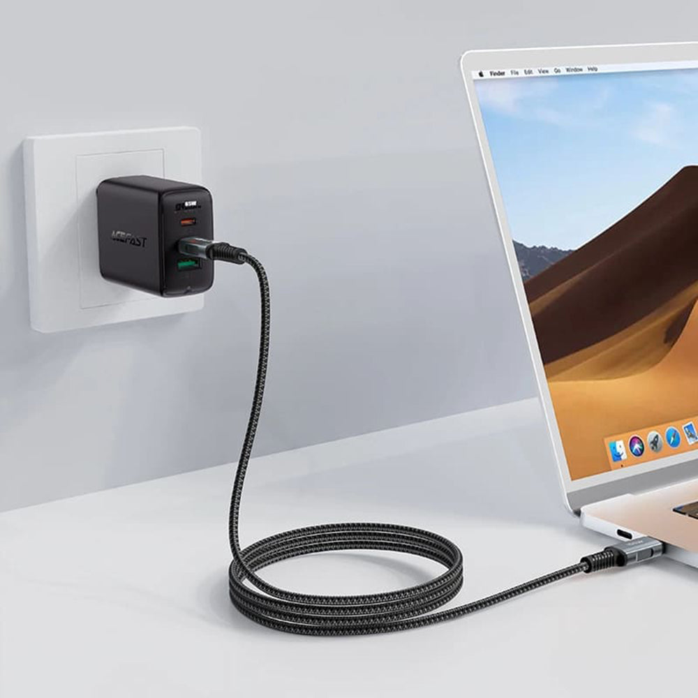 Data- og ladekabel USB-C - USB-C Acefast C4-03, 100W, 2m, Svart