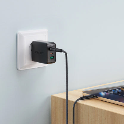 USB-C data- og ladekabel - USB-C Acefast C8-03, 60W, 1.2m, Svart