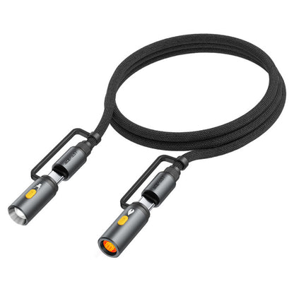 USB-C Data- og Ladekabel / Lommelykt - USB-C / Lighter Acefast J4, 60W, 1.2m, Svart