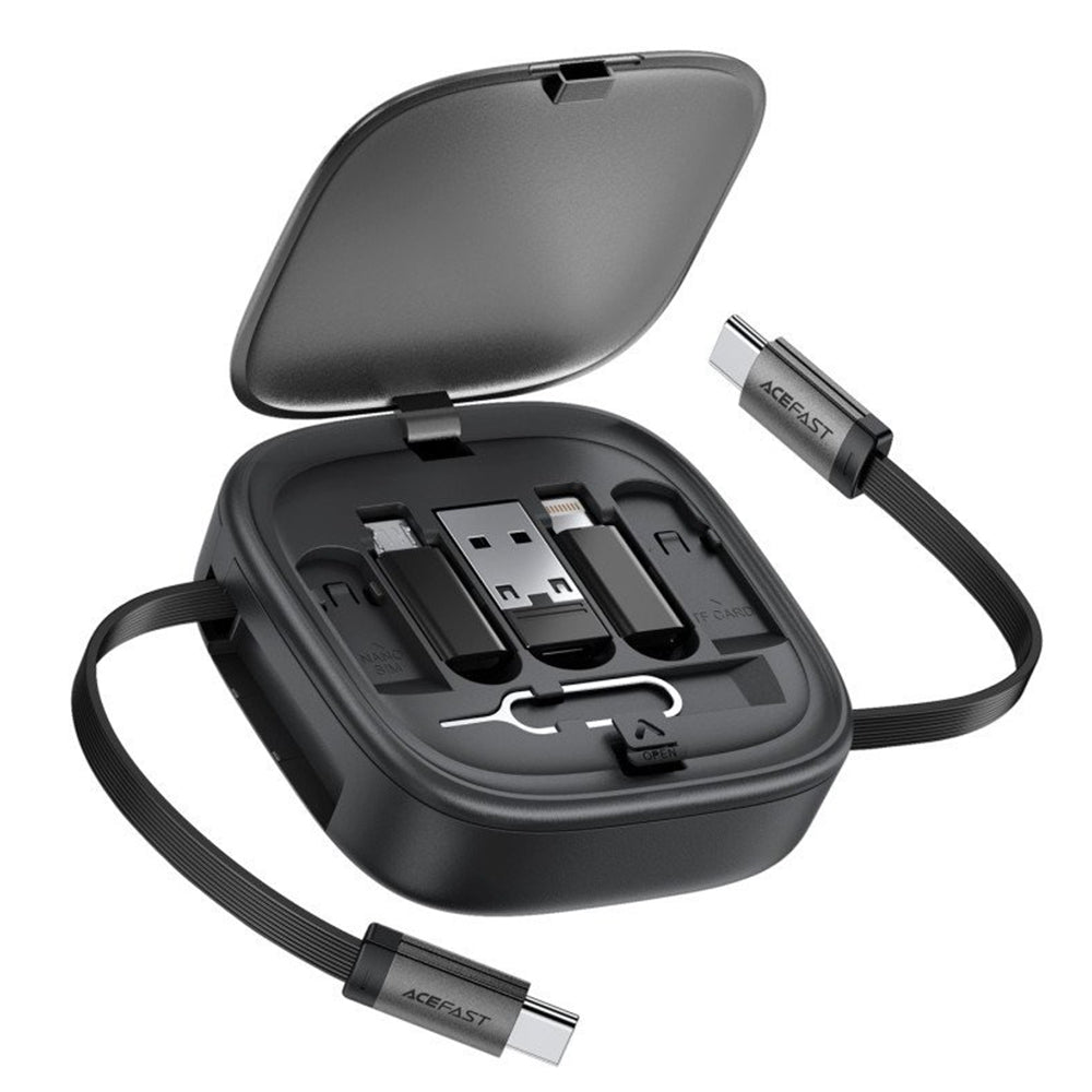 USB-C til USB-C data- og ladekabel Acefast Travel J3, 60W, 0.95m, Svart