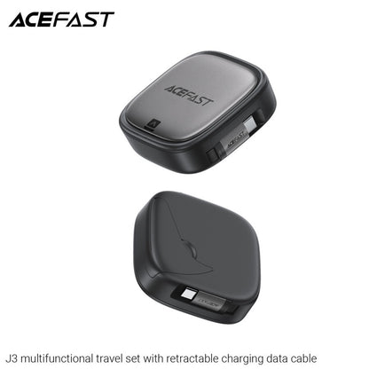 USB-C til USB-C data- og ladekabel Acefast Travel J3, 60W, 0.95m, Svart