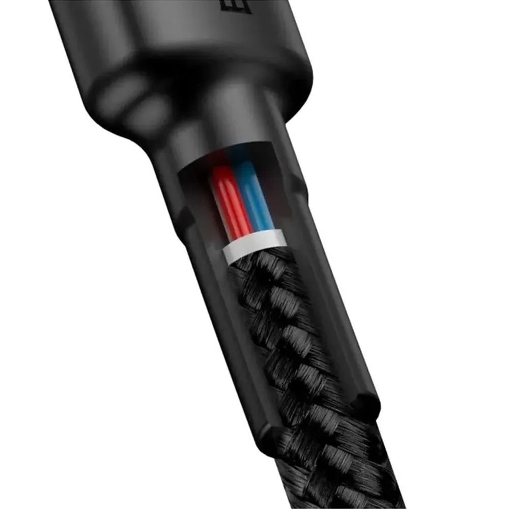 Data- og ladekabel USB-C - USB-C Baseus Cafule, 60W, 2m, sett med 2 stykker, Svart E0418501