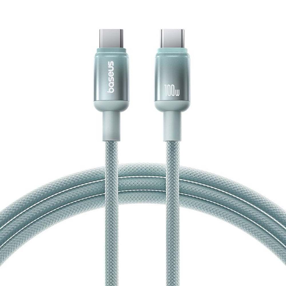 USB-C til USB-C Baseus Discolor data- og ladekabel, 100W, 2m, Blågrønn E0420703