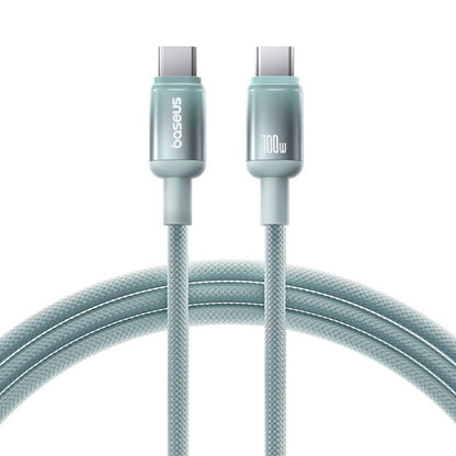 USB-C til USB-C Baseus Discolor data- og ladekabel, 100W, 2m, Blågrønn E0420703