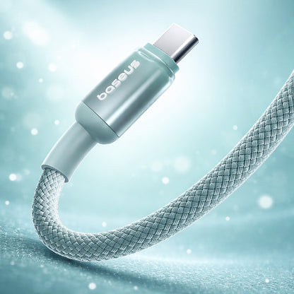 USB-C til USB-C Baseus Discolor data- og ladekabel, 100W, 2m, Blågrønn E0420703