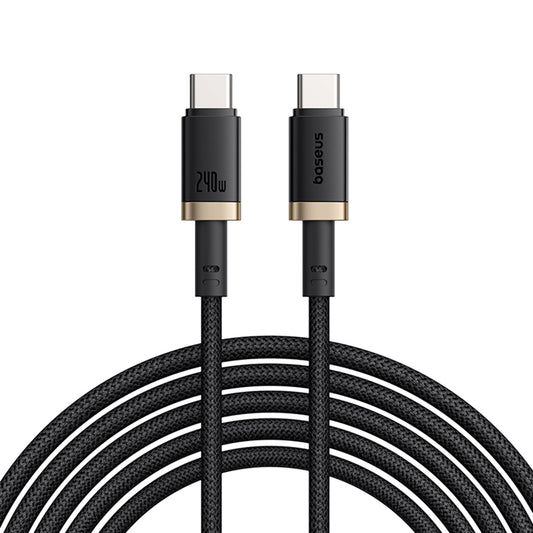USB-C data- og ladekabel - USB-C Baseus Dura, 240W, 1m, Gull Svart P10377803U03-00