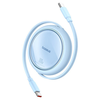USB-C Data og Ladekabel - USB-C Baseus Free2Draw Mini Retractable, 100W, 1m, Blå P10364500311-00