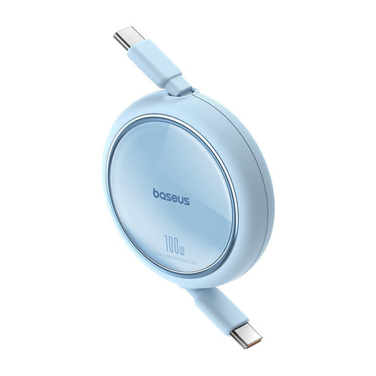 USB-C Data og Ladekabel - USB-C Baseus Free2Draw Mini Retractable, 100W, 1m, Blå P10364500311-00