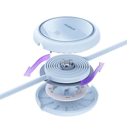 USB-C Data og Ladekabel - USB-C Baseus Free2Draw Mini Retractable, 100W, 1m, Blå P10364500311-00