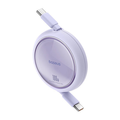 USB-C - USB-C Baseus Free2Draw Mini Retractable Data og Ladekabel, 100W, 1m, Lilla P10364500511-00