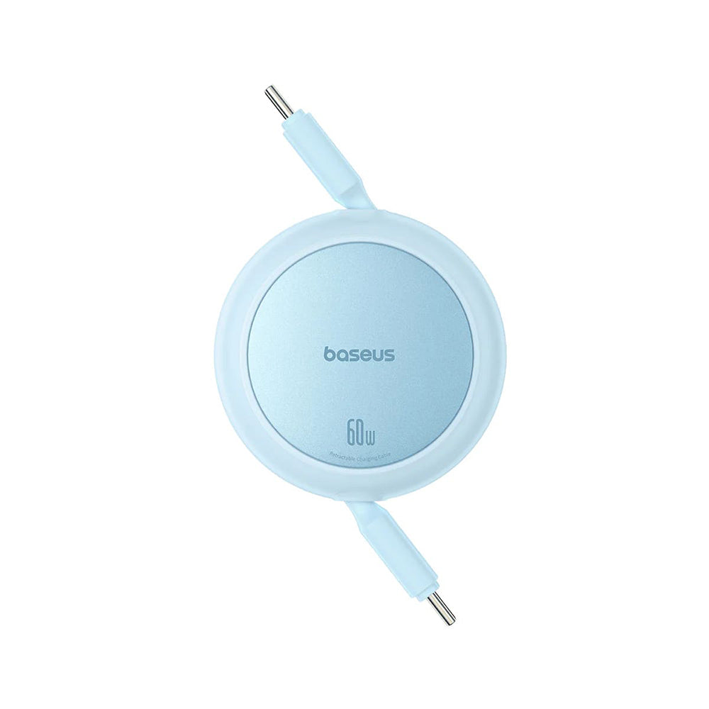USB-C til USB-C Baseus Free2Pull Mini Retractable Data- og Ladekabel, 60W, 1m, Blå P10364500311-01