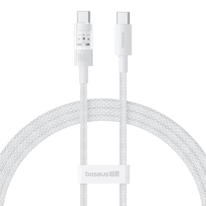 USB-C - USB-C Baseus Gem data- og ladekabel, 100W, 1m, Hvit P10373000211-00