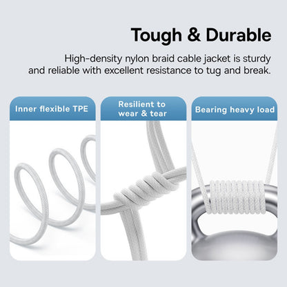 USB-C - USB-C Baseus Gem data- og ladekabel, 100W, 1m, Hvit P10373000211-00
