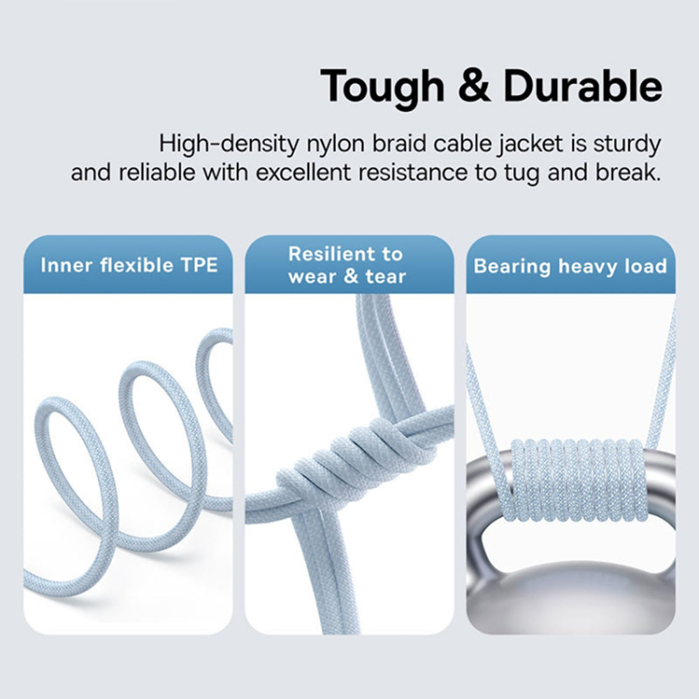USB-C - USB-C Baseus Gem data- og ladekabel, 100W, 1m, Blå P10373000311-00