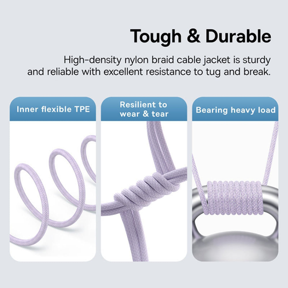 USB-C - USB-C Baseus Gem data- og ladekabel, 100W, 1m, Lilla P10373000511-00