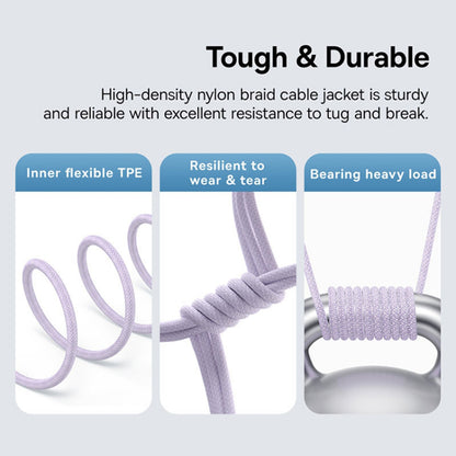 USB-C - USB-C Baseus Gem data- og ladekabel, 100W, 1m, Lilla P10373000511-00