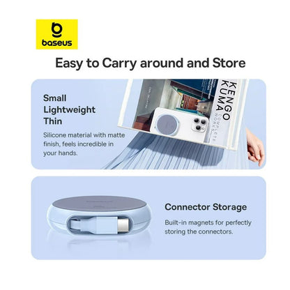 USB-C Data- og Ladekabel - USB-C Baseus Pathfinder Retractable, 100W, 1m, Blå P10368400311-00