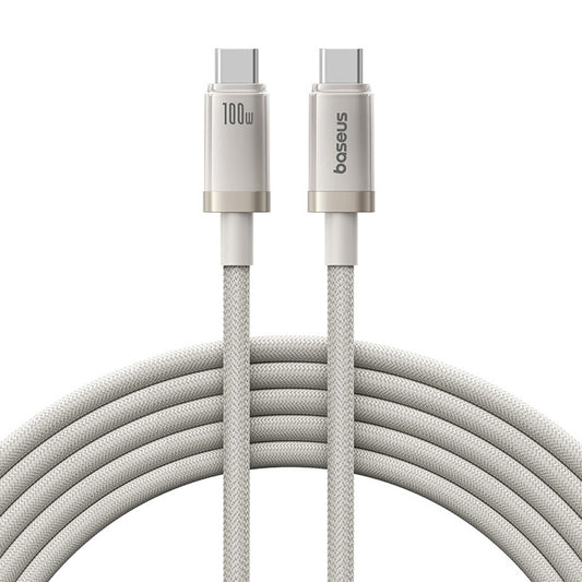 USB-C Data- og Ladekabel - USB-C Baseus Titanium, 100W, 2m, Sølv P10378100G21-01