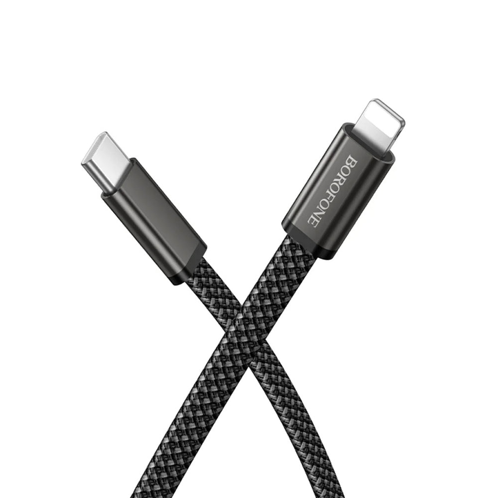 USB-C data- og ladekabel - USB-C Borofone BX124 Peace, 30W, 1m, svart