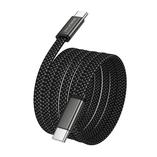 USB-C Data- og ladekabel - USB-C Borofone BX124 Peace, 60W, 1m, Svart