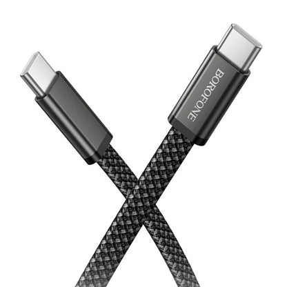 USB-C Data- og ladekabel - USB-C Borofone BX124 Peace, 60W, 1m, Svart