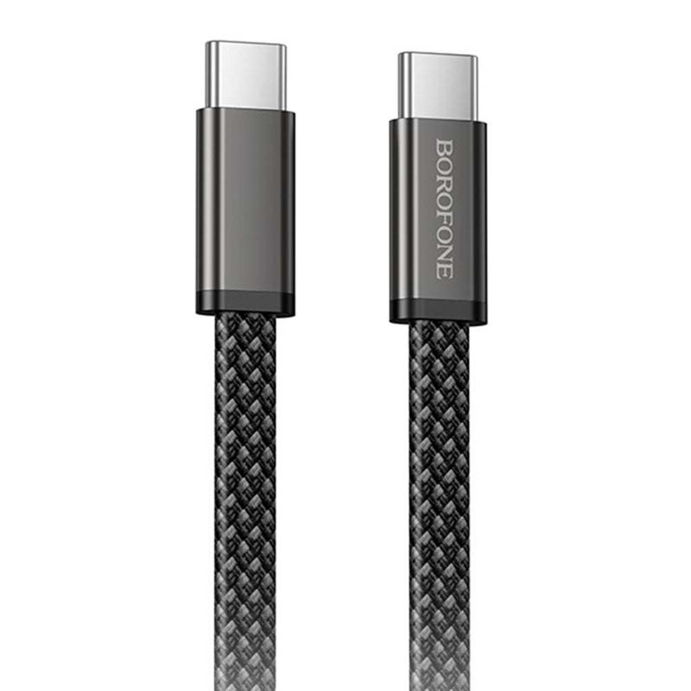 USB-C Data- og ladekabel - USB-C Borofone BX124 Peace, 60W, 1m, Svart