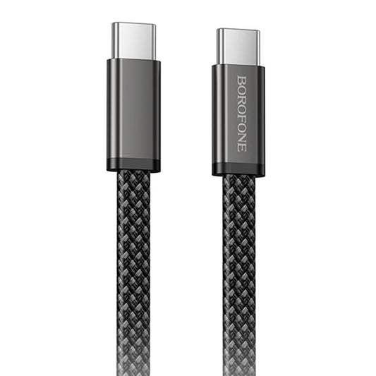 USB-C Data- og ladekabel - USB-C Borofone BX124 Peace, 60W, 1m, Svart