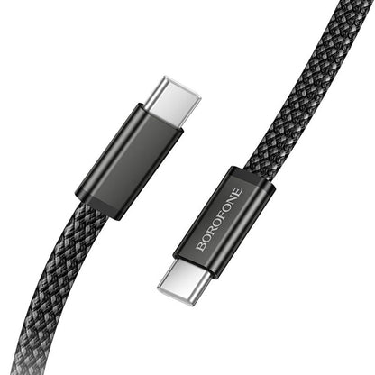 USB-C Data- og ladekabel - USB-C Borofone BX124 Peace, 60W, 1m, Svart