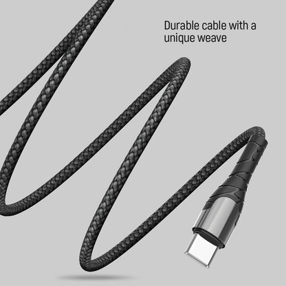 USB-C til USB-C data- og ladekabel ColorWay CW-CBPDCC040, 65W, 1m, Grå