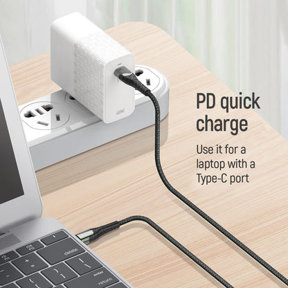 USB-C til USB-C data- og ladekabel ColorWay CW-CBPDCC040, 65W, 1m, Grå
