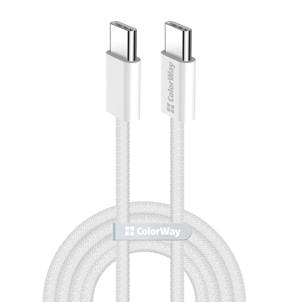 USB-C data- og ladekabel - USB-C ColorWay CW-CBPDCC061, 60W, 1m, Grå