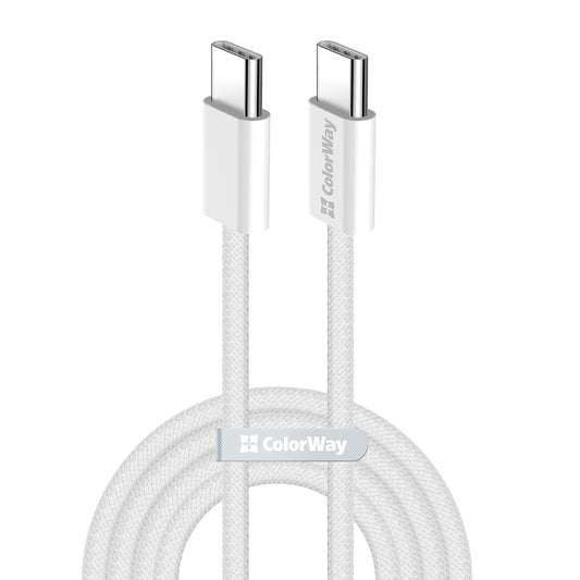 USB-C data- og ladekabel - USB-C ColorWay CW-CBPDCC061, 60W, 1m, Grå