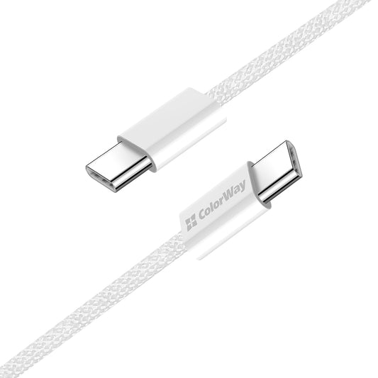 USB-C data- og ladekabel - USB-C ColorWay CW-CBPDCC061, 60W, 1m, Grå