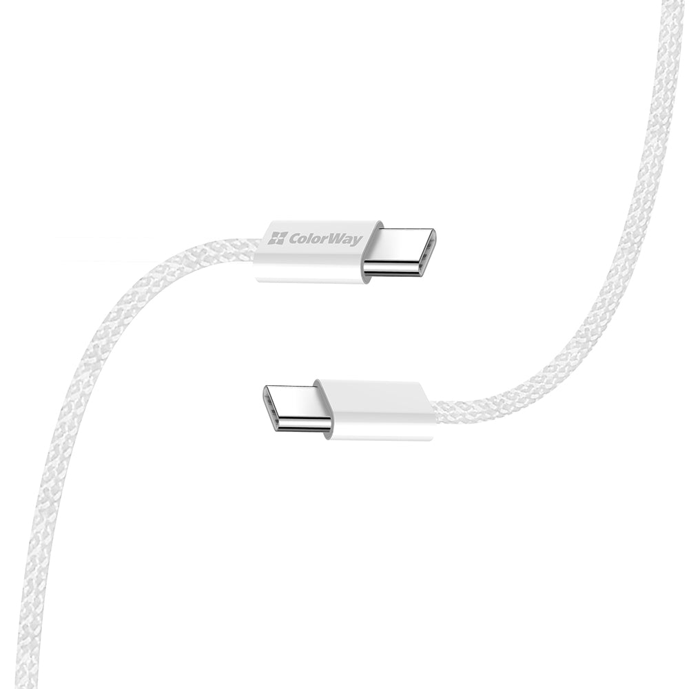 USB-C data- og ladekabel - USB-C ColorWay CW-CBPDCC061, 60W, 1m, Grå