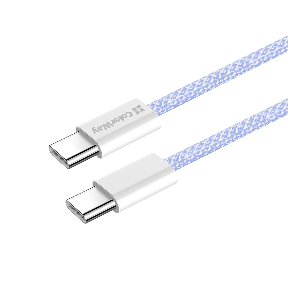USB-C data- og ladekabel - USB-C ColorWay CW-CBPDCC061, 60W, 1m, Lilla